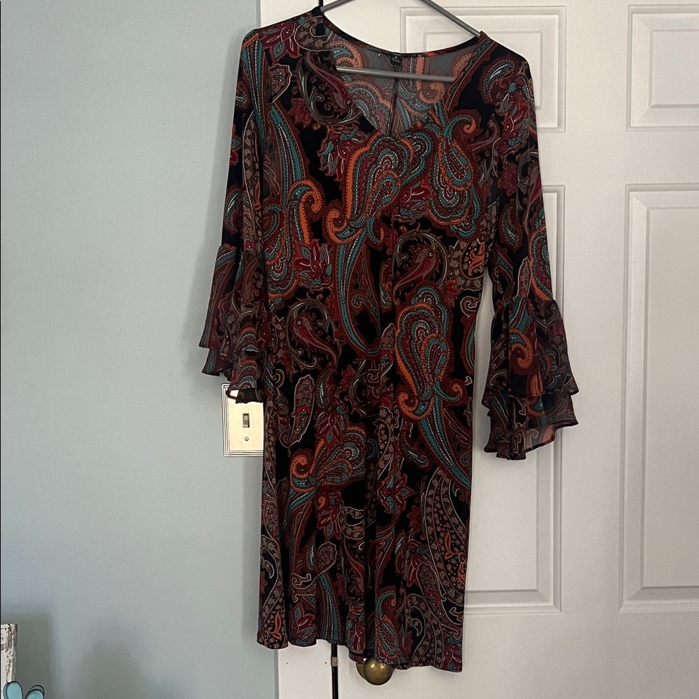 MSK Multicolor Paisley Midi Dress